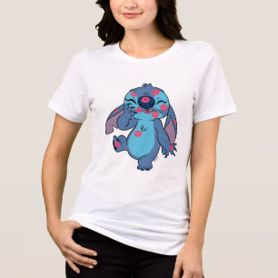 T-shirt En Tri-matière Lilo & Stitch Stitch Couvert dans les baisers