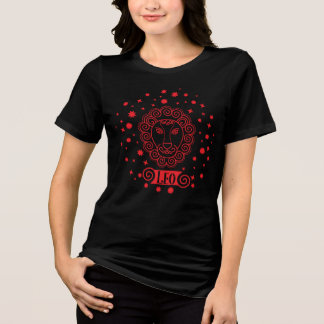T-shirt En Tri-matière Lion astrologique signe du zodiaque étoiles tête d