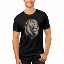 Lion majestueux : Illustration noire et blanche fr