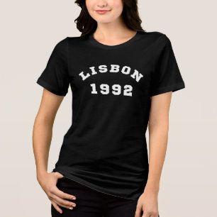 T-shirt En Tri-matière Lisbonne Portugal Ville 1992 Vintage