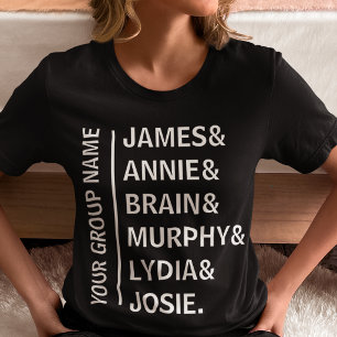 T-shirt En Tri-matière Liste de noms de groupe personnalisée Famille Amis