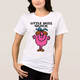 T-shirt En Tri-matière Little Miss Quick Lettres noires