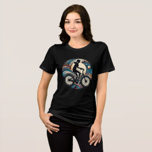 T-shirt En Tri-matière Logo Abstrait Vélo moderne pour Femmes