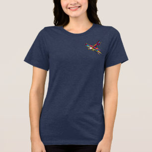 T-shirt En Tri-matière Logo de sports arc-en-ciel d'aigle volant coloré