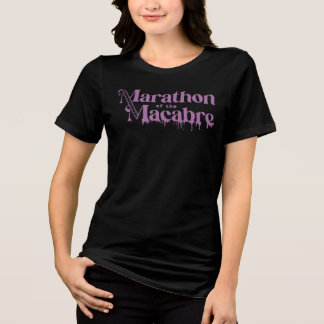 T-shirt En Tri-matière Logo féminin MOTM24 - Violet sur noir