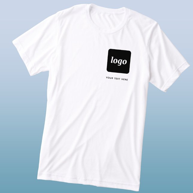 T-shirt En Tri-matière Logo simple et T-shirt Entreprise textuel (Simple logo with custom text business branding promotional triblend t-shirt)