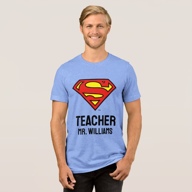 T-shirt En Tri-matière Logo Superman personnalisé de l'enseignant (Recto plein)