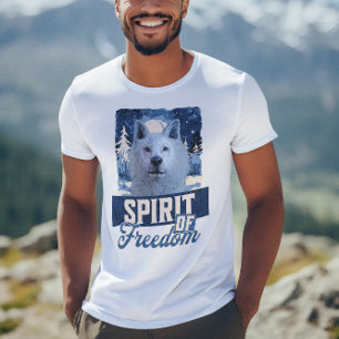T-shirt En Tri-matière Loup Arctique Esprit de liberté Création faunique