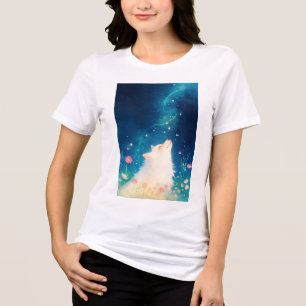T-shirt En Tri-matière Loup Céleste