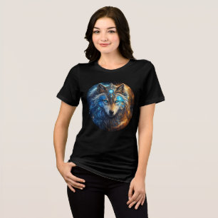 T-shirt En Tri-matière Loup galactique avec couronne ornée