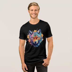 T-shirt En Tri-matière Loup psychédélique – Art de l'animal spirituel arc