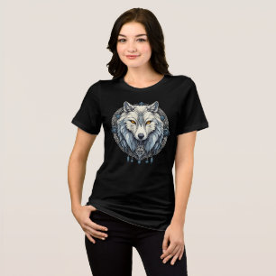 T-shirt En Tri-matière Loup sacré nordique T‑shirt loup viking mystique
