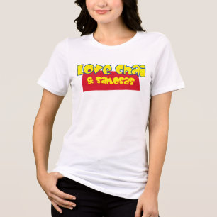 T-shirt En Tri-matière Love Chai Funny Shirt - Indian Samosa Tea Lover Te