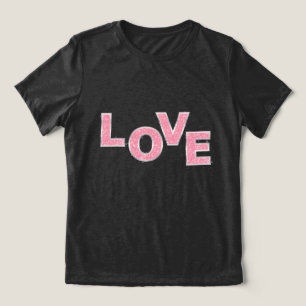 T-shirt En Tri-matière Love Parties scintillant rose