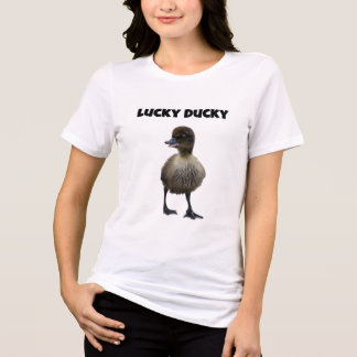 T-shirt En Tri-matière Lucky Duck Funny Cute Duckling Oiseau Photo Art