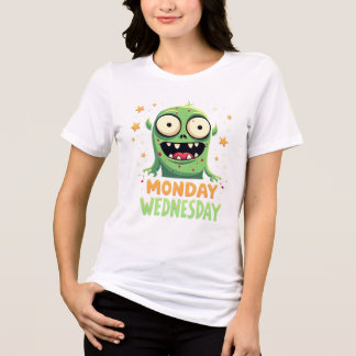 T-shirt En Tri-matière Lundi au mercredi Humeur - Funny Monster Tee