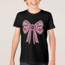 Luxury Pink Gemstone Ribbon Bow Jewelry Art
