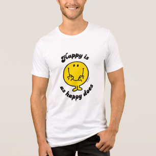 T-shirt En Tri-matière M. Happy   Heureux Est Aussi Heureux Que Joyeux Fa