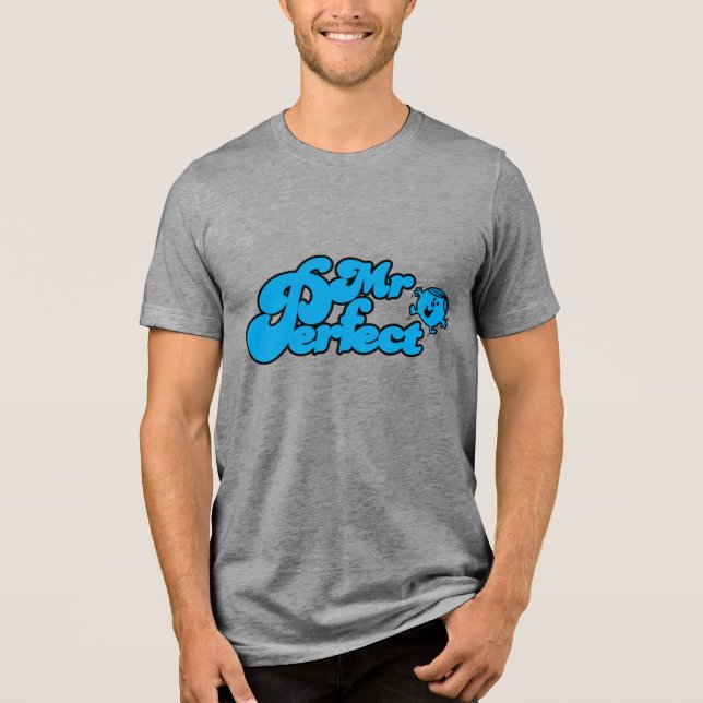 T-shirt En Tri-matière M. Perfect | Grandes lettres bleues (Recto)