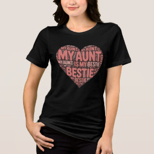 T-shirt En Tri-matière Ma tante est mon meilleur cœur