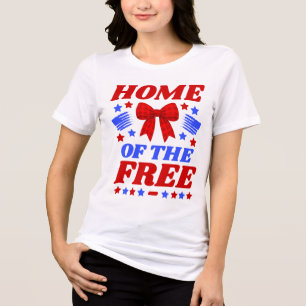 T-shirt En Tri-matière Maison du Ruban Gingham Rouge Libre