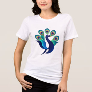 T-shirt En Tri-matière Majestic Peacock - Couleurs de l'élégance Tee