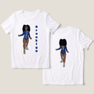 T-shirt En Tri-matière Majorette / Danseuse Tee Bleu Tigre D'Argent A