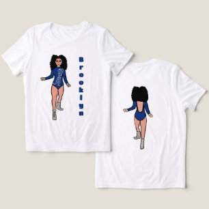 T-shirt En Tri-matière Majorette / Danseuse Tee Bleu Tigre D'Argent B