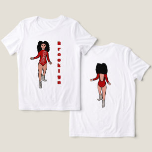 T-shirt En Tri-matière Majorette / Danseuse Tee rouge Tigre d'argent B