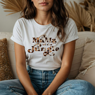 T-shirt En Tri-matière Mama of the Jungle Empreinte de léopard Heart Mono