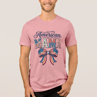 T-shirt En Tri-matière Maman Américaine Arc Patriotique Vintage 4 Juillet