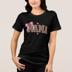 T-shirt En Tri-matière Maman Branché Esthétique Typographie Minimaliste F