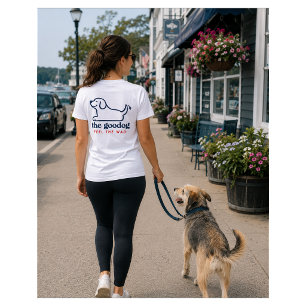 T-shirt En Tri-matière Maman de Chien Mignon Silhouette Femme Manches Cou