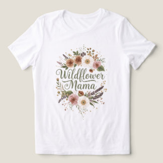 T-shirt En Tri-matière Maman Fleur Sauvage Cadeau de Fête des Mères pour