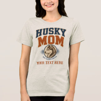 T-shirt En Tri-matière Maman Husky Varsity Personnalisé