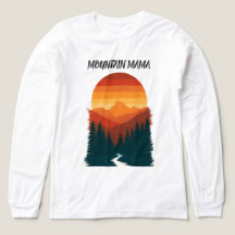 Maman Montagne Graphique Forêt Coucher de Soleil R