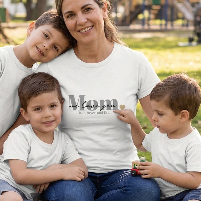 T-shirt En Tri-matière Maman Nous T'aimons Écriture Noire (Créateur téléchargé)