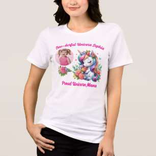 T-shirt En Tri-matière Maman pour le 1er anniversaire de la licorne flora