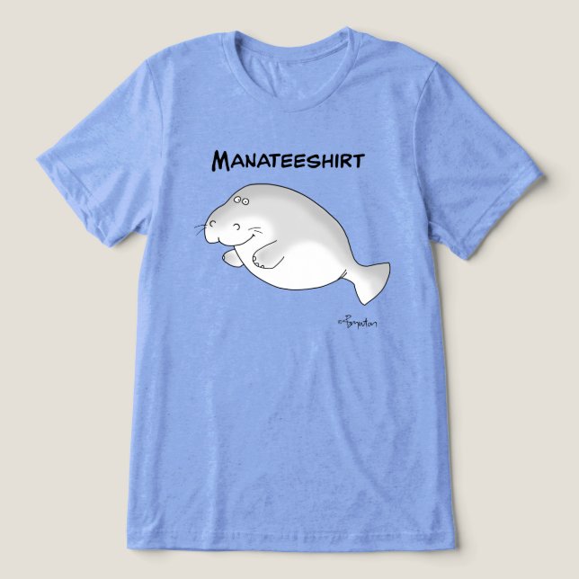 T-shirt En Tri-matière MANATEESHIRT par Sandra Boynton (Design Recto)