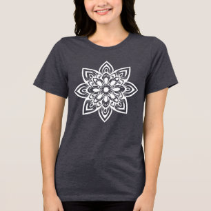 T-shirt En Tri-matière Mandala en huit points étoile blanche