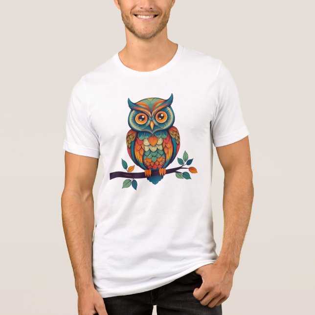 T-shirt En Tri-matière Mandala Owl (Recto)