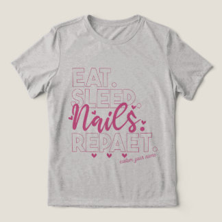 T-shirt En Tri-matière Mangez les ongles du sommeil Répéter ongle polonai