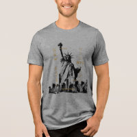 Manhattan Nyc Liberty Statue Mens Manche Court