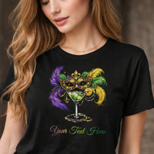 T-shirt En Tri-matière Mardi Gras Masquerade Masque et Soirée Martini
