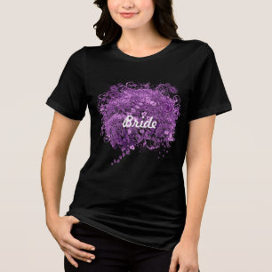 T-shirt En Tri-matière Mariage de feuille de coeur pourpre de forêt
