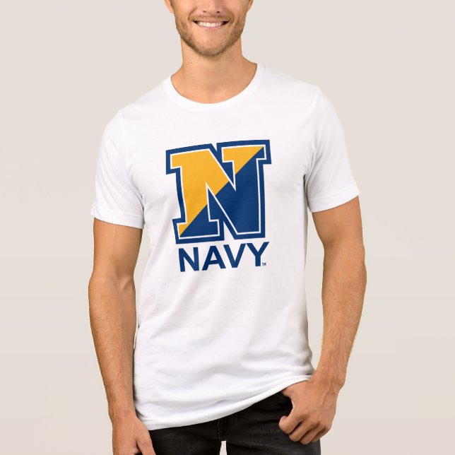 T-shirt En Tri-matière Marine américaine | Marine initiale N (Recto)