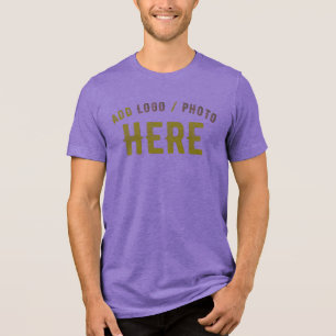 T-SHIRT  EN TRI-MATIÈRE MARQUE MODERNE MODERNE PERSONNALISABLE POURPULAIRE