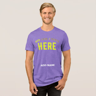 T-SHIRT  EN TRI-MATIÈRE MARQUE VÉRIFIÉE VIOLETTE PERSONNALISABLE MODERNE É