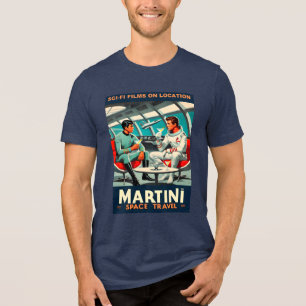 T-shirt En Tri-matière Martini Space Travel Poster Films Sci-Fi Dans L'Es