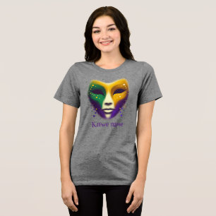 T-shirt En Tri-matière Masque Mardi Gras jaune violet